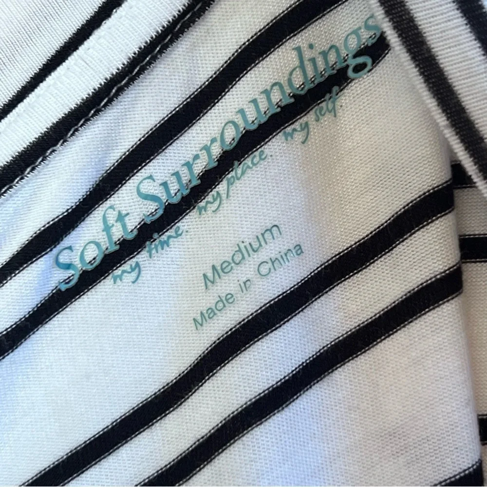 COPY - Soft Surroundings white with black stripes knit blouse - Picture 7 of 7